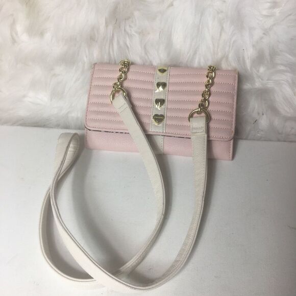 Betsey Johnson Handbags - Betsey Johnson pink & beige crossbody/wallet bag